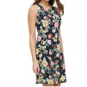 Tommy Hilfiger Floral Print Pull-On Jersey Dress
